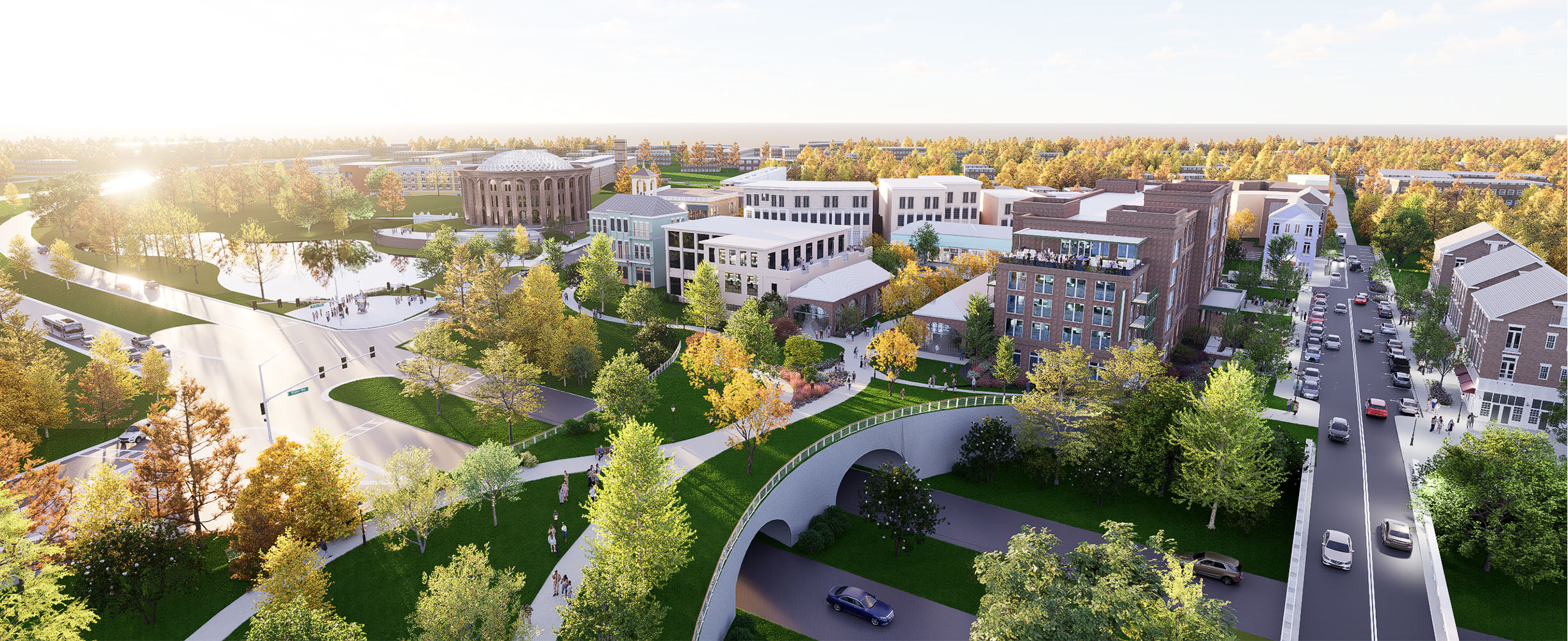 Crossroads district landscaping architecture