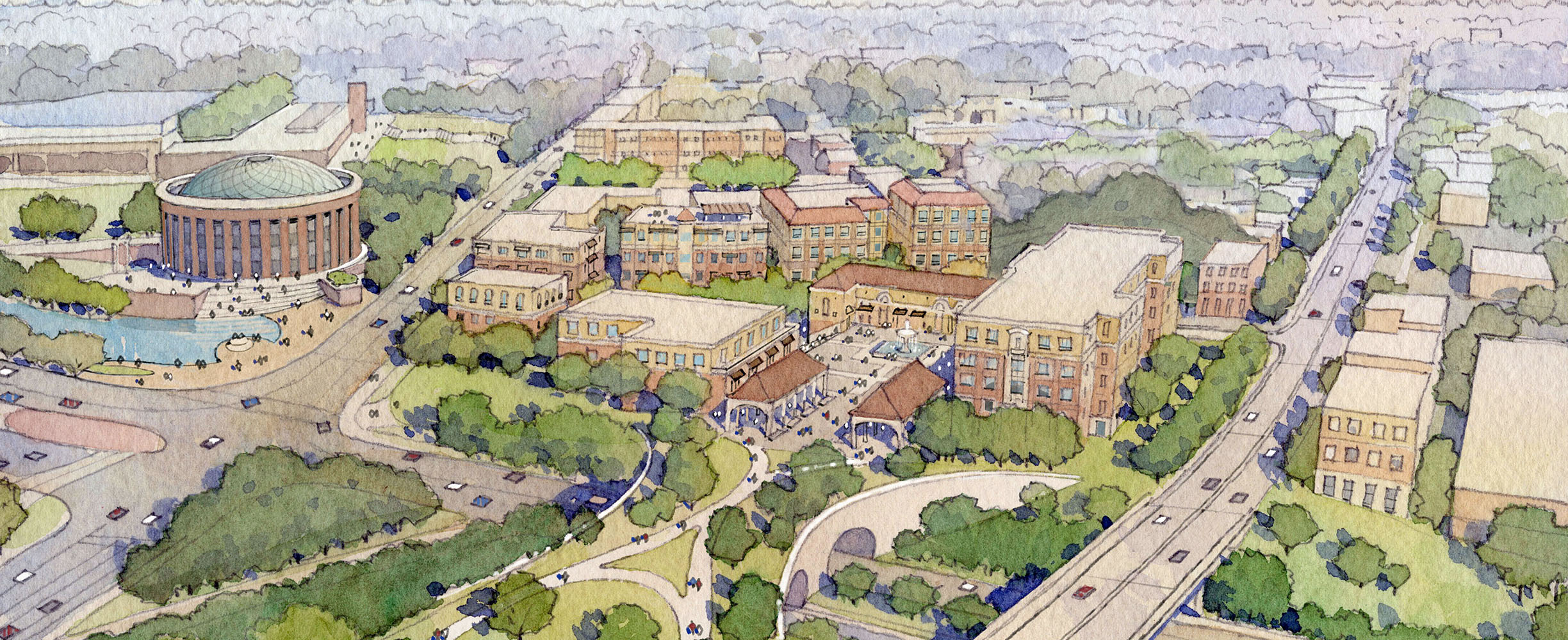 The Crossroads District connects the Mississippi State campus with the Cotton District